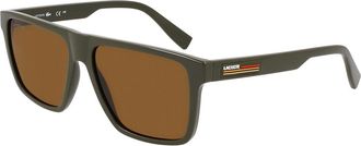 Lacoste L6027S 275 Mens Sunglasses Brown Size 57