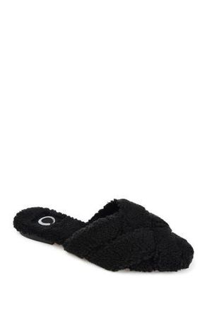 Journee Collection JOURNEE Sereena Faux Fur Slipper in Black at Nordstrom Rack, Size 9