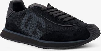 Dolce & Gabbana Mens Sneakers Cushion Nylon-Suede Black Trainers Nylon/suede