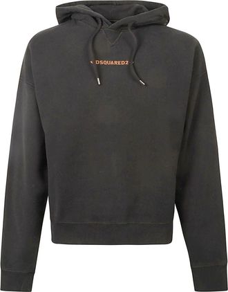 Dsquared2 Black Logo Print Hoodie