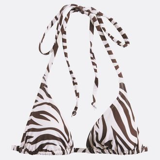 La Redoute Collections Bikini-bh, driehoekig, zebraprint