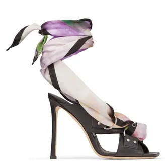 Jimmy Choo London Satya 110 Cross Straps Mule, Brand Size 36 ( US Size 6 )