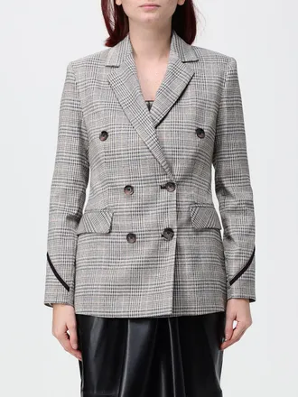 Hanita Blazer doppiopetto in misto rayon con fantasia pied-de-poule