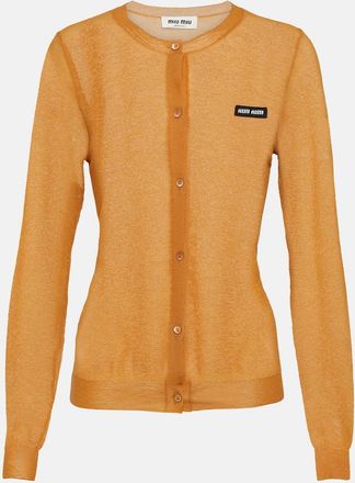 Miu Miu Knitted logo cardigan
