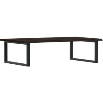 vidaXL Vidaxl - Estante De Lavabo De Pared De Acero Y Madera Maciza De Roble