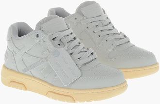 Off-white Leather Low-Top Sneakers OUT OF OFFICE with Contrasting Sole size 37,5