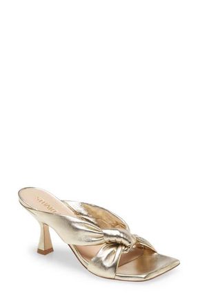 Stuart Weitzman Playa 75 Knot Sandal in Platino at Nordstrom, Size 5.5