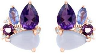 Effy 14K Gold Gemstone Earrings in Purple at Nordstrom Rack