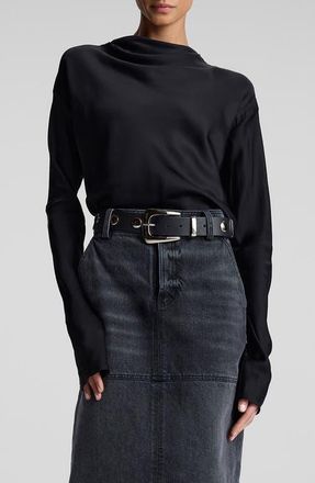 A.L.C. Georgia Cowl Neck Top in Black at Nordstrom, Size 00
