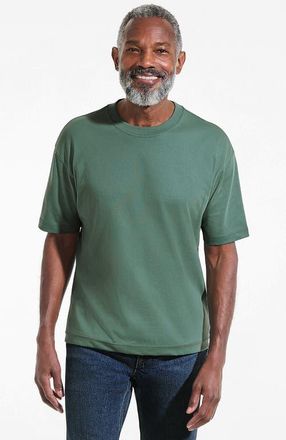 Lands End Short Sleeve Super-T Crew Relaxed Fit Tee in Eucalyptus at Nordstrom, Size Xx-Large