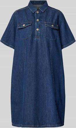 Mos Mosh Knielanges Jeanskleid mit Brusttaschen Modell Biba East in Dunkelblau, Gr&ouml;&szlig;e XS