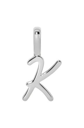 Made by Mary Script Initial Charm Silver in Silver Initial K at Nordstrom