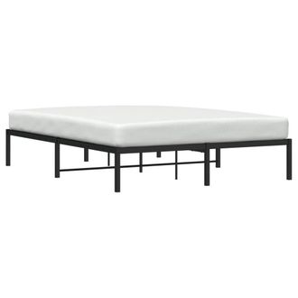 Berkfield Home Metal Bed Frame Black 160x200 cm
