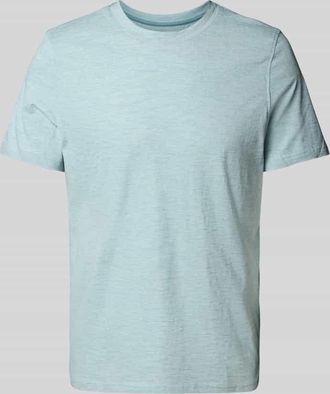 Mc Neal T-Shirt mit geripptem Rundhalsausschnitt in Aqua, Größe XXXL