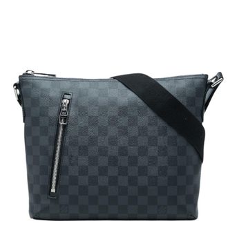 Louis Vuitton Black Gray Pvc Leather Shoulder Bag (Pre-Owned)