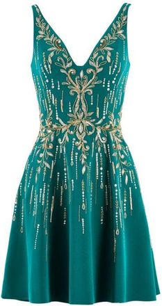 Saiid Kobeisy Short Crepe Beaded Dress