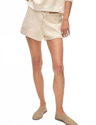 White + Warren Organic Cotton Terry Blend Short In Cream