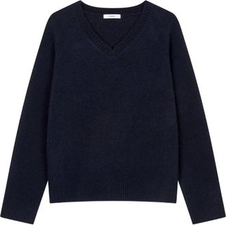 TOMBOY Raglan gebreide trui met V-hals - Blauw
