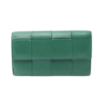 Bottega Veneta Pre-owned Wallets, female, Green, Size: ONE SIZE Pre-owned Vintage Long Wallet (Bi-fold)