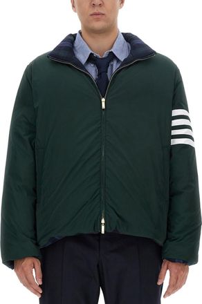 Thom Browne Green Reversible Zip-Up jacket