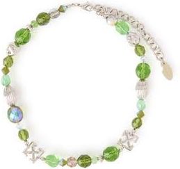 Off-white Arrow Charm Mixed Bead Choker in Green in Green Multi/silver at Nordstrom