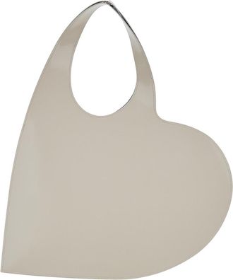 Coperni Womens Shoulder Bag Heart Beige Leather
