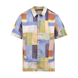 Paul Smith Short Sleeve Shirts, male, Multicolor, Size: S Casual Fit Shirt