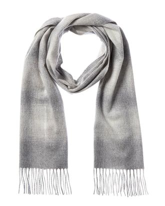 Amicale Cashmere Ombre Windowpane Cashmere Scarf