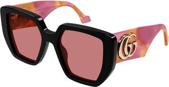 Gucci GG0956S 010 Womens Sunglasses Black Size 54 - Free RX Lenses - Free RX Lenses