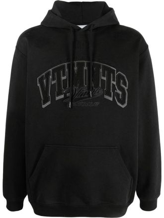 VTMNTS Hoodie met geborduurd logo - Zwart