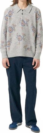 Corridor Maya Long Sleeve Polo Shirt In Grey