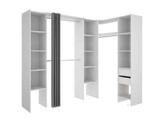 VENTE-UNIQUE.COM Armario abierto madera blanco