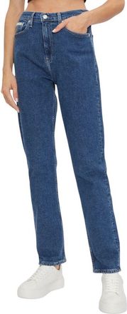 Calvin Klein Jeans Womens High Rise Straight Leg - Medium Blue Cotton - Size 26 (Waist)