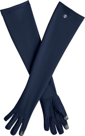 Coolibar Long Full Finger UV Sun Gloves - UPF 50+ Sun Protection - Culebra in Navy at Nordstrom, Size X-Large