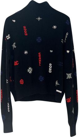 Chanel Coco Neige Cashmere Intarsia Jumper Size M