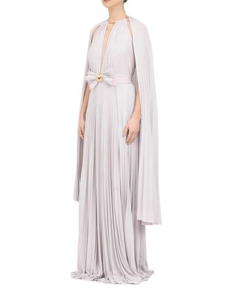 Elisabetta Franchi Pink Viscose Polyester Polyamide Maxi Dress
