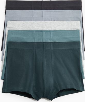 H&M 5er-Pack Kurze Trunks aus Baumwolle - Turquoise