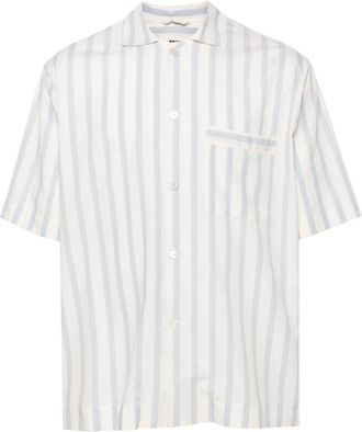 Tekla Blue Poplin Long-Sleeved Pyjama Shirt from $109.00