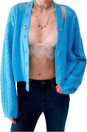 Liu Jo Maglione - - Knitwear - Donna - Blu - XS