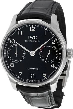 IWC Pre-owned IWC Portugieser Automatic Black Dial Mens Watch IW500703