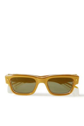 Jacques Marie Mage Jeff Square-Frame Acetate and Gold-Tone Sunglasses