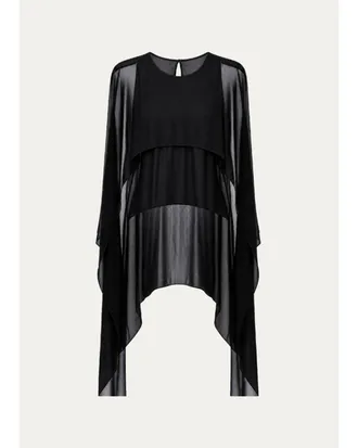 Toccin Deia Chiffon Cape Top