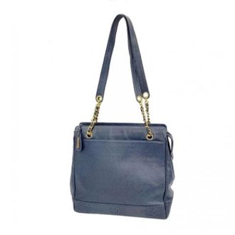 Chanel Pre-owned Shoulder Bags, female, Blue, Size: ONE SIZE Pre-owned Vintage Tote Bag
