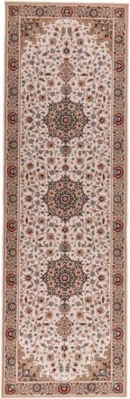 THEKO Alfombra oriental floral tejida a máquina en lana natural