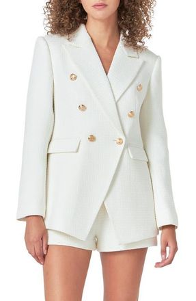 endless rose Tweed Blazer in White at Nordstrom, Size Small