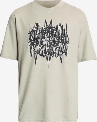 44 Label Group Mens Cotton T-Shirt With Print Light Grey T-Shirts And Polos