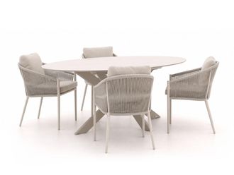 Bellagio la vita attrattiva + 15% kassakorting | Bellagio Mineo/Furato ellips 200cm dining tuinset 5-delig