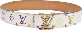 Louis Vuitton Pre-owned Belts, female, White, Size: ONE SIZE Pre-owned Canvas Belt