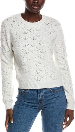 Nanette Lepore Pointelle Pearl Sweater