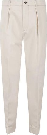 Berwich Chiaia Long Stijl Broek - Heren - Nette broeken - Wit - M - Broeken
